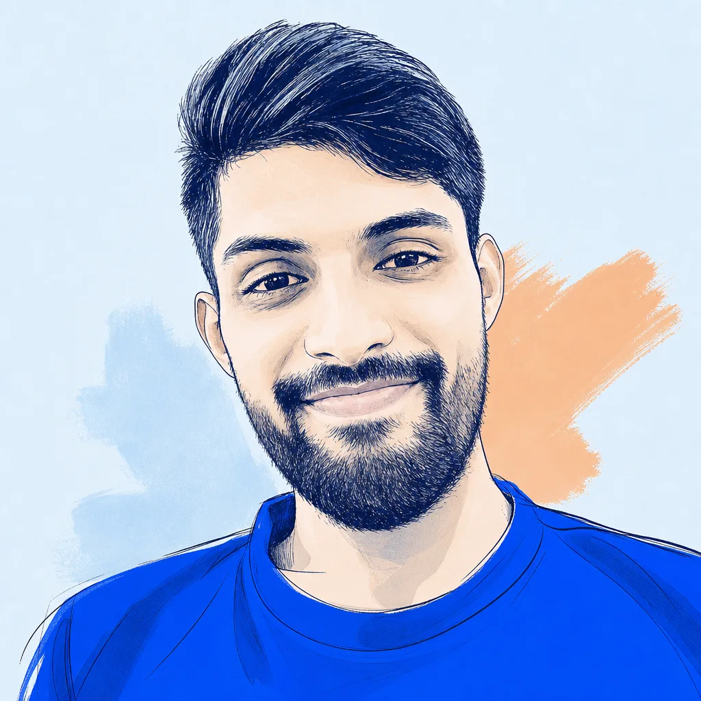 Illustrated portrait of Anirudh Chidananda