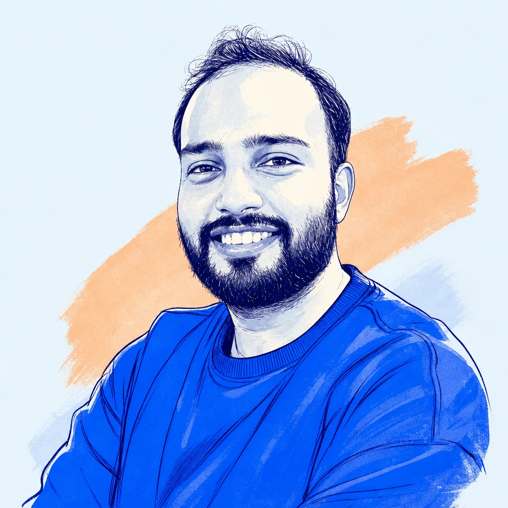 Illustrated portrait of Ankit Bansal