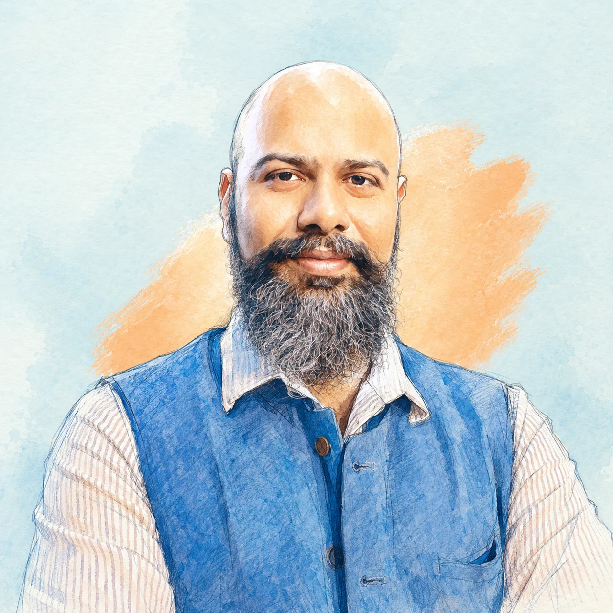 Illustrated portrait of Ankit Sawant