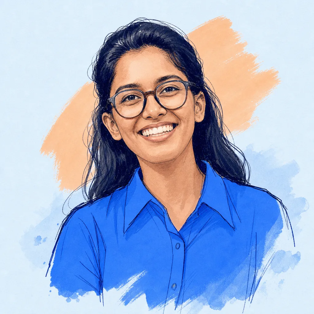 Illustrated portrait of Apoorva Ghorpade