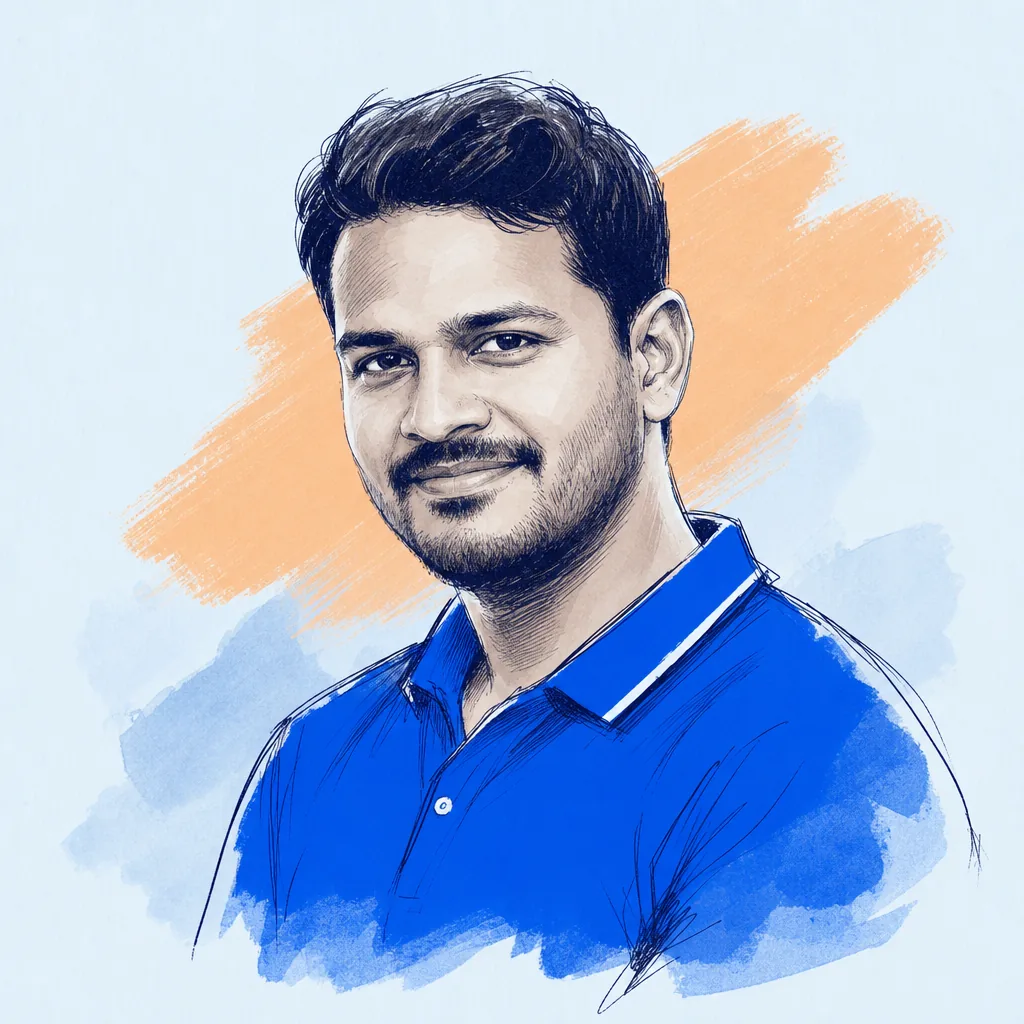 Illustrated portrait of Jeevan TJ