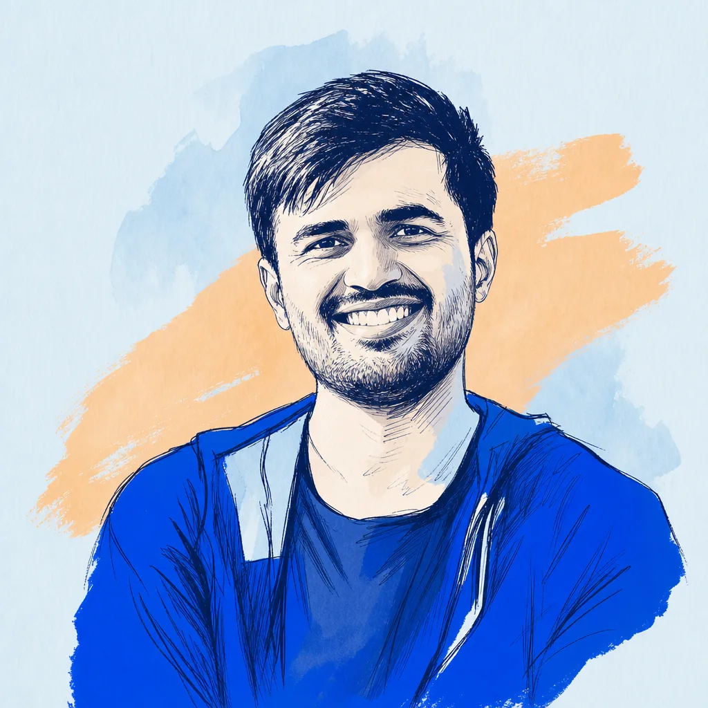 Illustrated portrait of Manan Vaghasiya
