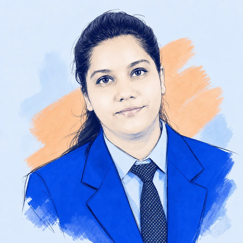 Illustrated portrait of Mansi Gokhale
