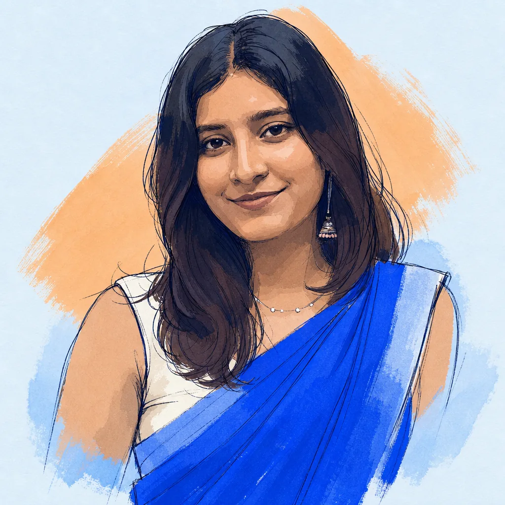 Illustrated portrait of Rajeshwari Yalagi