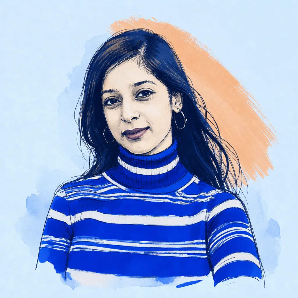 Illustrated portrait of Sanika Kulkarni