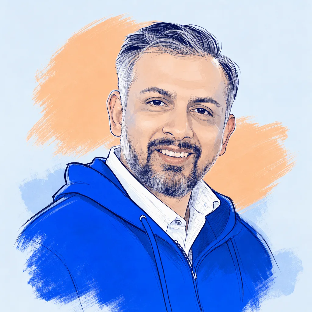 Illustrated portrait of Shubham Sharma