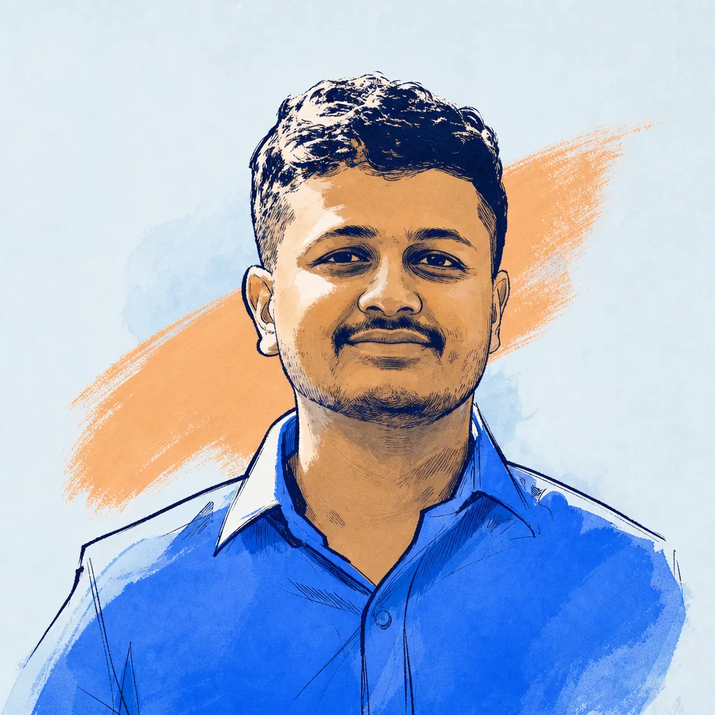 Illustrated portrait of Suvidh Adhikari