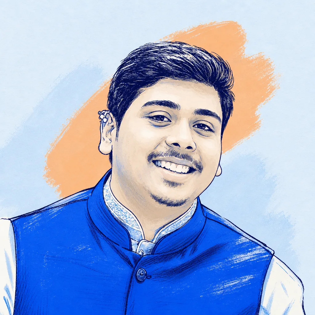 Illustrated portrait of Varun Pandit