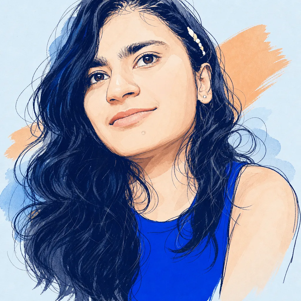 Illustrated portrait of Yukti Grover
